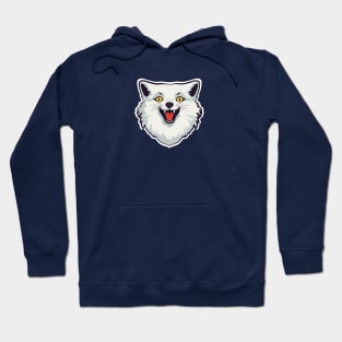 Crazy laughing arctic fox Hoodie